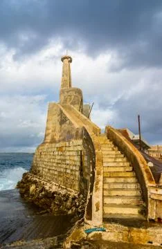Old lighthouse in Malta Foto stock