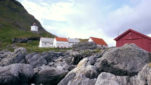 Old lighthouse of Runde island Stock Footage 230181595