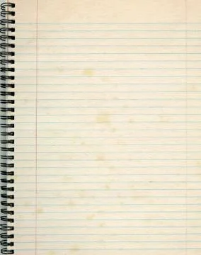 Old lined paper in a notepad. Foto stock