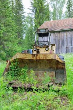 Old loading shovel Stock Photos