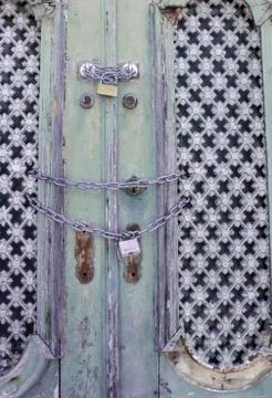 Old lock door Stock Photos