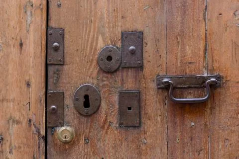 Old lock door Stock Photos