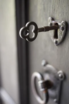 Old locked door Stock Photos
