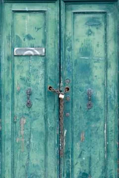 Old locked door Stock Photos