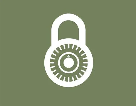 Old Lockpad sign with locking guide numbers Stock Illustration