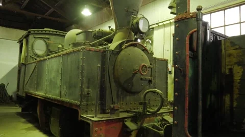Old locomotive Video stock 262332076