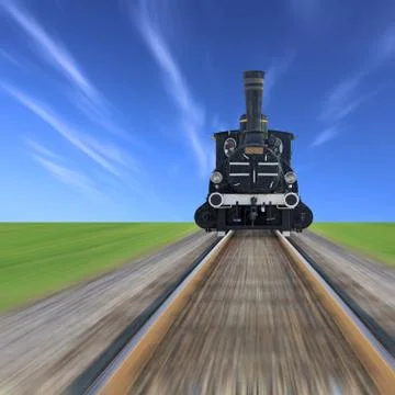 Old locomotive Ilustração Stock