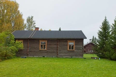 Old log building. Foto stock