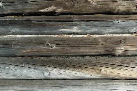 Old log wall masonry. Stock Photos