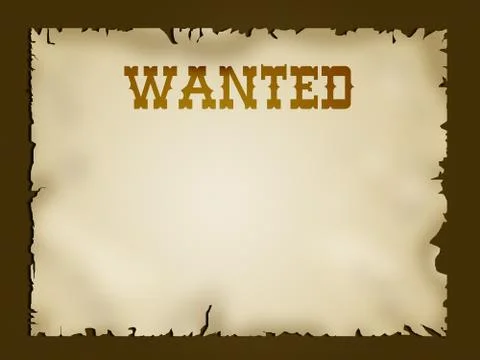 Old looking western paper Stock Illustration