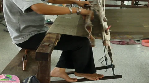 Old loom Stock Footage 35581558