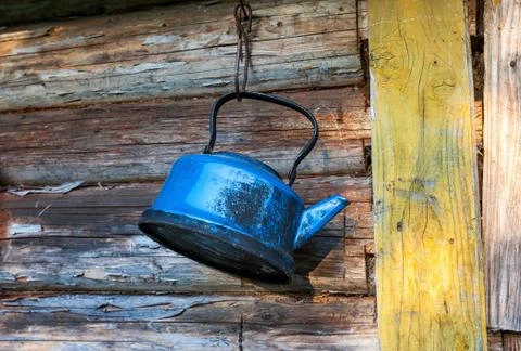 Old lost broken kettle Stock Photos