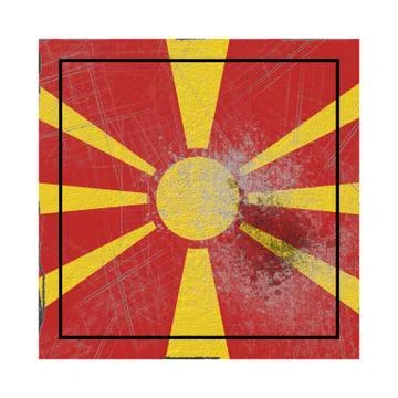 Old Macedonia flag Stock Illustration