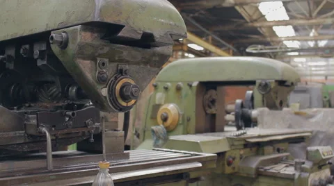 Old machine at factory hall Stock-Footage 56846664