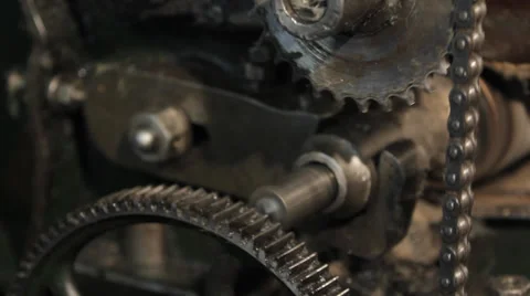 Old machine gears 库存影片 37137446
