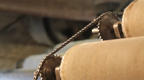 Old machine gears Stock Footage 37137618