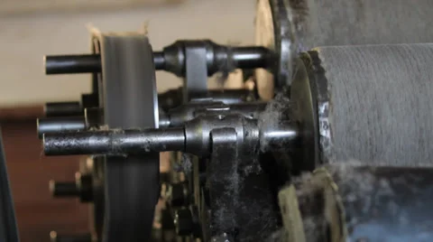 Old machine gears Stock Footage 37137646