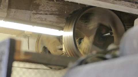 Old machine gears Stock Footage 37137769