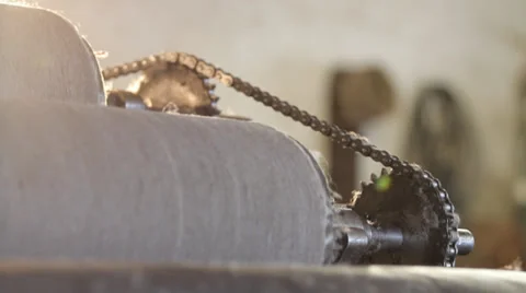 Old machine gears Stock-Footage 37137863