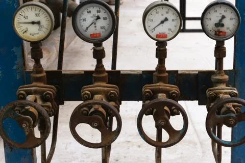 Old Machine Indicators Stock Photos