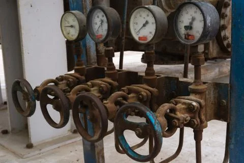 Old Machine Indicators Stock Photos