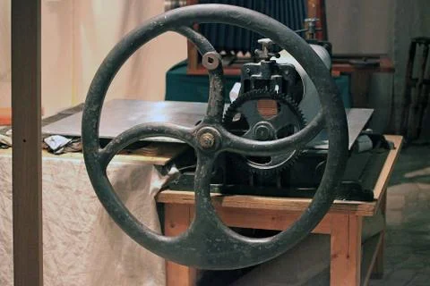The old machine to print Stock Photos