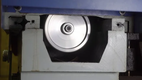 The old machine in the shop, it works - the wheels and gears are spinning at the Video stock 116443820