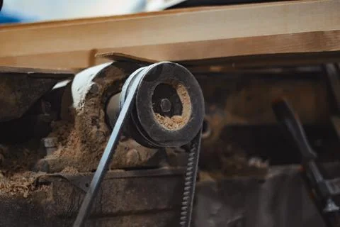 Old machine in the workshop 库存照片