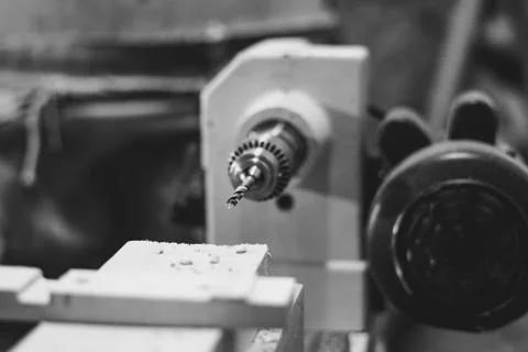 Old machine in the workshop Stock Photos