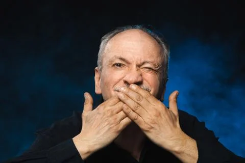 Old macho man. Stock Photos