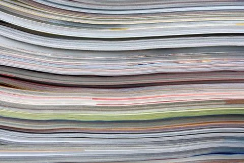 Old magazines as background Stock Photos
