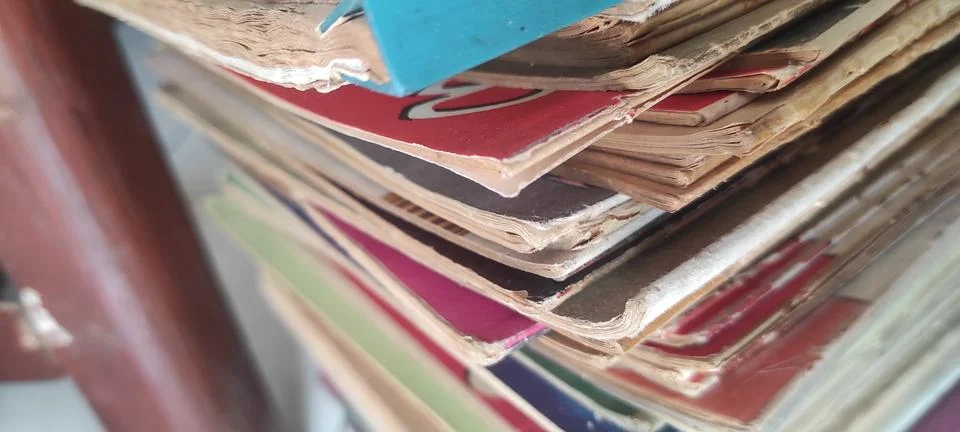 Old magazines Stock Photos
