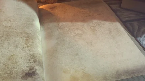 Old Magic Book Flipping clear page Stock Footage 99082198