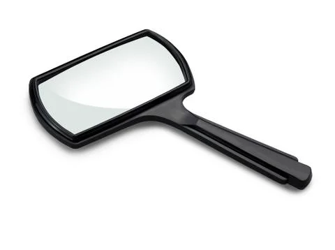 Old magnifier rectangular art deco (clipping path) Stock Photos