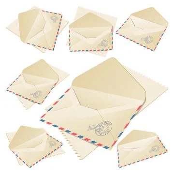 Old mail Stock Illustration