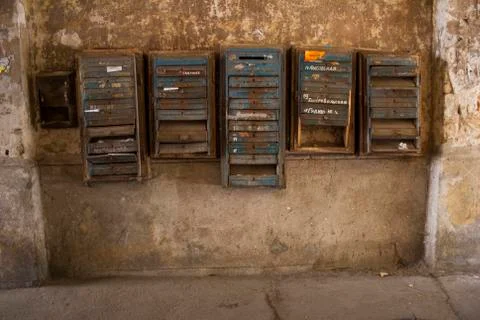 Old mailboxes Stock Photos