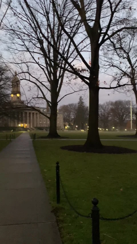 Old Main To Sidewalk State College Stock Footage 244786756