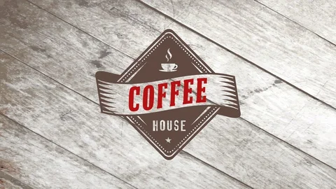 Old make western style of a large established caffeine shop attached to a wooden Stock Footage 128847199