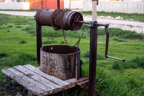 Old makeshift well Stock Photos