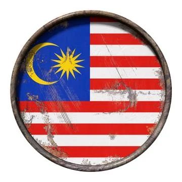 Old Malaysia flag Stock Illustration