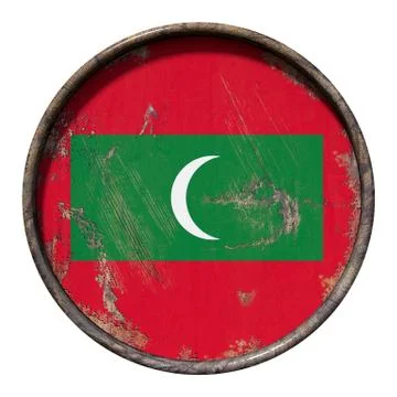 Old Maldives flag Stock Illustration