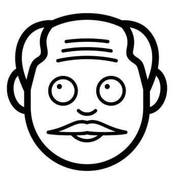 Old Man Avatar Stock Illustration