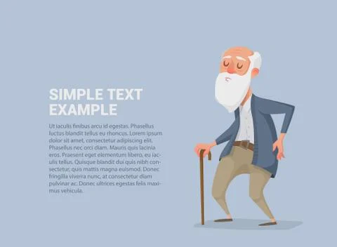 Old man with a beard Illustrazione stock