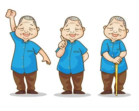 Old man benign Stock Illustration