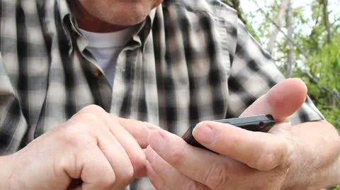 Old man on a cell phone Stock-Footage 24123607