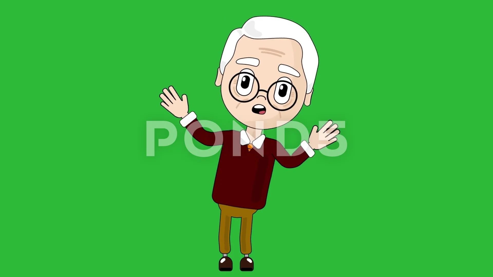 confused old man cartoon