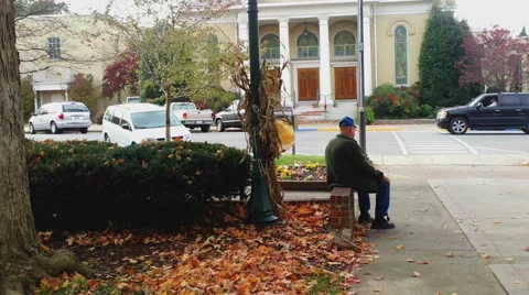 Old Man at the Courthouse Stock Footage 43445482