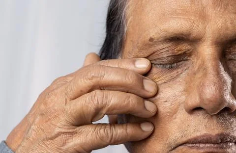 Old man eye Stock Photos
