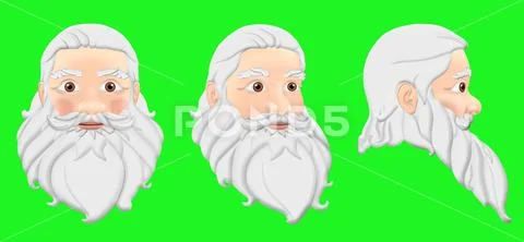 Old Man Head PSD Template
