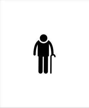 Old man icon,vector best flat icon. Stock Illustration
